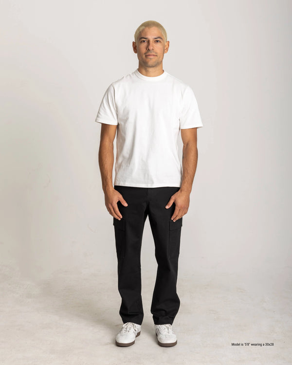 Black Cargo Pants for Shorter guys front