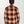 Load image into Gallery viewer, Shorter Man wearing a brown and orange plaid shirt on a white background