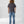 Load image into Gallery viewer, medium dark straight jeans for short men back - muscular body type