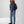 Load image into Gallery viewer, medium dark straight jeans for short men pose - muscule body type