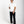 Load image into Gallery viewer, Man wearing a white t-shirt and black sweatpants on a white background