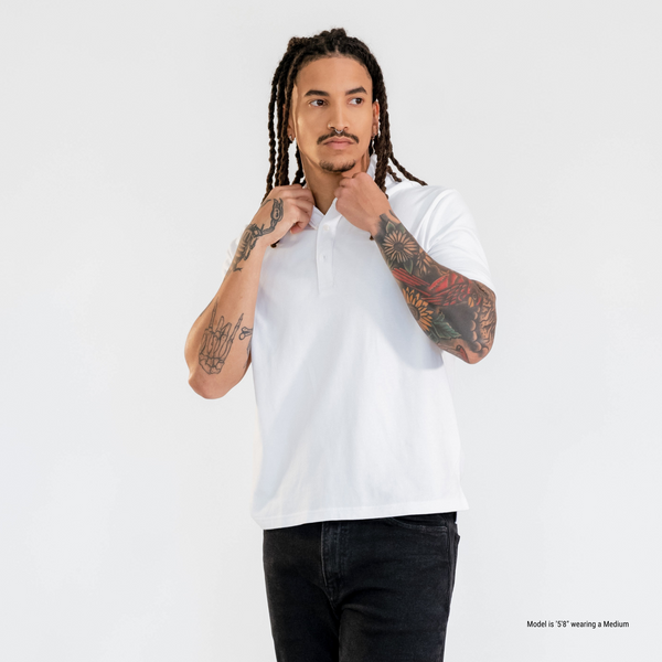 Short Sleeve Jersey Polo for Shorter Men Abbreviated Apparel