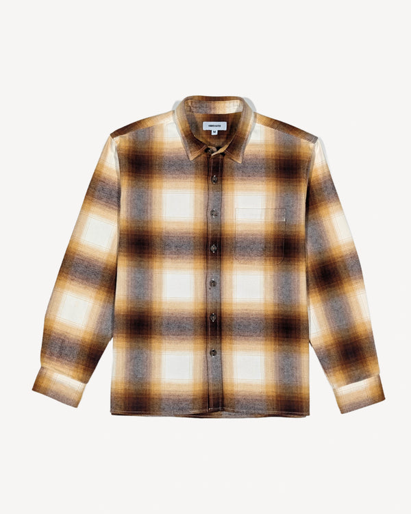 Orange Plaid Flannel For Shorter Men Flat