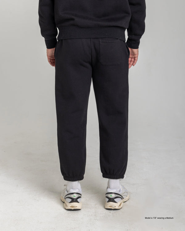 black sweatpants short men back