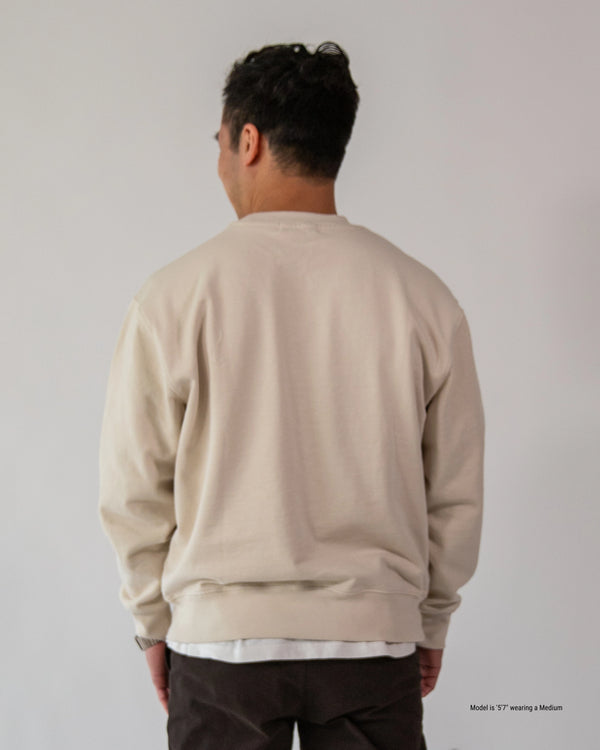 crewneck sweatshirt for short men back