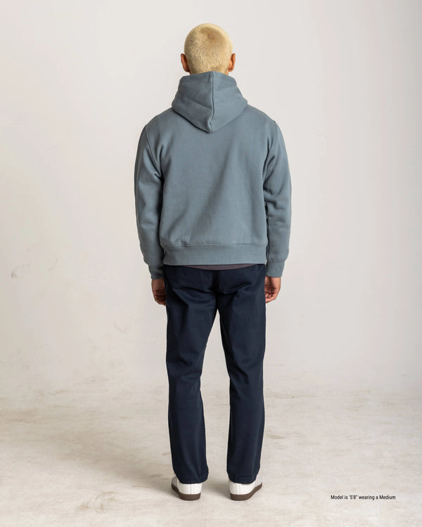 hoodie for shorter men blue back