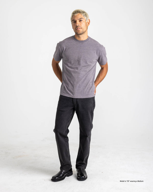 short men grey t-shirt pose