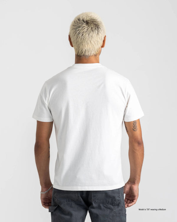 white t shirt for short men back